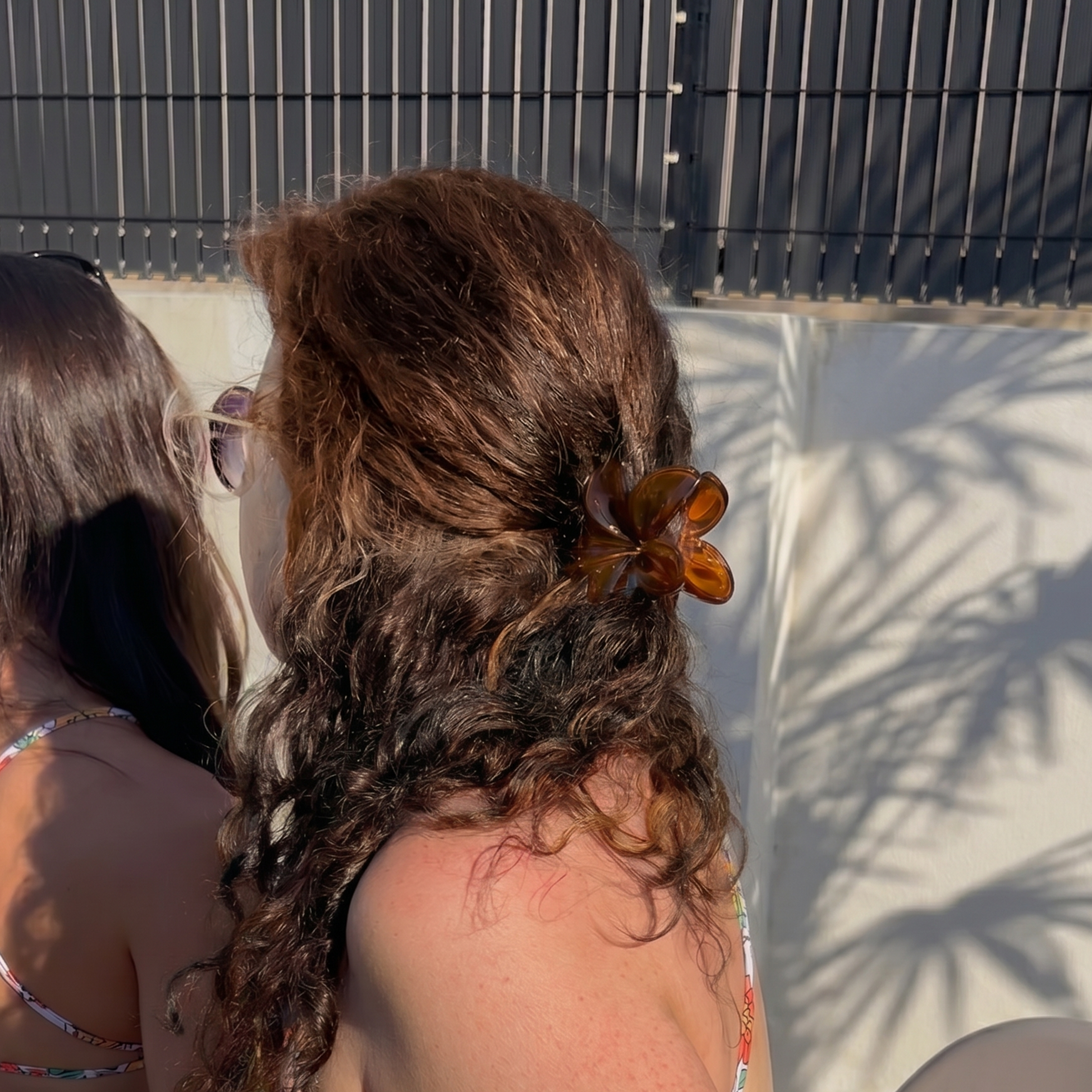 Barette modèle Bambou marron portée